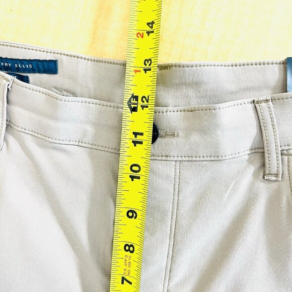 NWT Perry Ellis Men's Stretch Slim Fit Pants Size 36x30 Stone Color Slim Leg - Picture 10 of 15